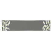 Chemin De Table Court Daisies on Grey (Horizontal)