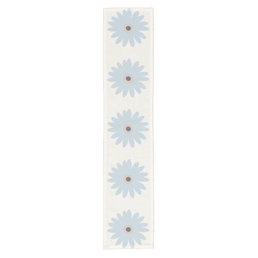 Chemin De Table Court Daisy bleu clair (Devant)