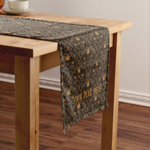 Chemin De Table Court Damas floral gothique vintage