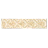 Chemin De Table Court Damassé floral or (Horizontal)