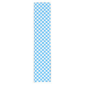 Chemin De Table Court Damier bleu clair classique (Devant)