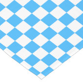 Chemin De Table Court Damier bleu clair classique (Coin)