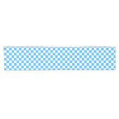 Chemin De Table Court Damier bleu clair classique (Horizontal)