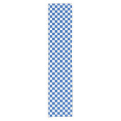 Chemin De Table Court Damier bleu de cobalt classique (Devant)