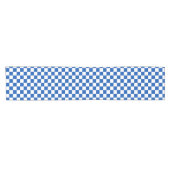 Chemin De Table Court Damier bleu de cobalt classique (Horizontal)