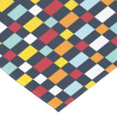 Chemin De Table Court Damier Coloré (Coin)