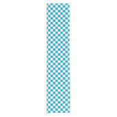 Chemin De Table Court Damier turquoise foncé (Devant)