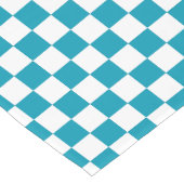 Chemin De Table Court Damier turquoise foncé (Coin)