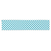 Chemin De Table Court Damier turquoise foncé (Horizontal)