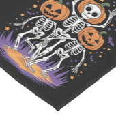 Chemin De Table Court Dancing Skeleton Halloween Citrouille (Coin)