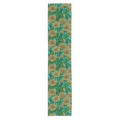 Chemin De Table Court Dandelions sur turquoise (Devant)
