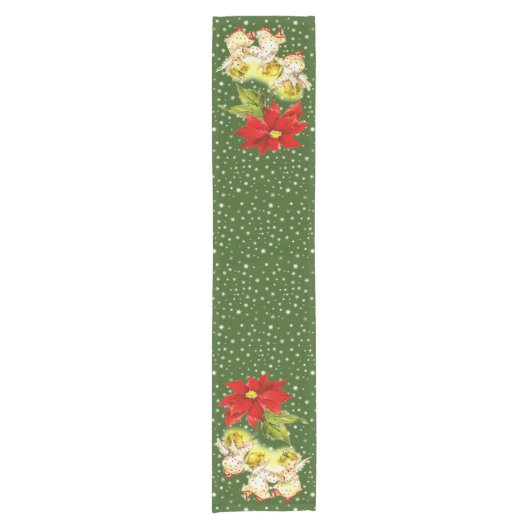 Chemin De Table Court Danse Bébé Anges Noël Table Runner (Devant)