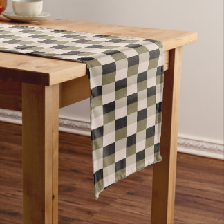 Chemin De Table Court Dark and Beige Shades Color