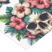 Chemin De Table Court Décay tropicale : Fleur et os (Coin)