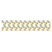 Chemin De Table Court Décor Cuisine d'été Jaune fleuri (Horizontal)