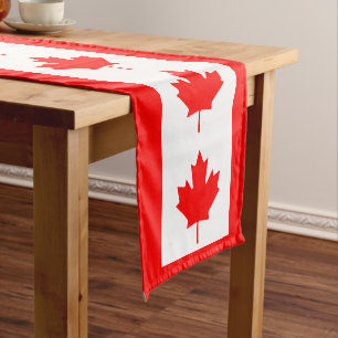 Chemin De Table Court Décor de table du drapeau canadien, fanion sportif