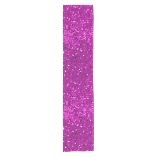 Chemin De Table Court Deep Pink Glam Faux Glitter Pattern (Devant)