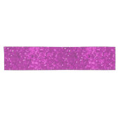 Chemin De Table Court Deep Pink Glam Faux Glitter Pattern (Horizontal)