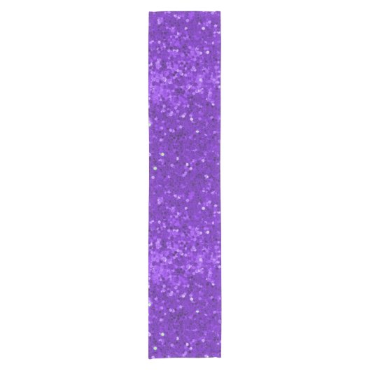 Chemin De Table Court Deep Purple Glam Faux Glitter Pattern (Devant)