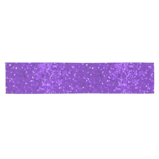 Chemin De Table Court Deep Purple Glam Faux Glitter Pattern (Horizontal)