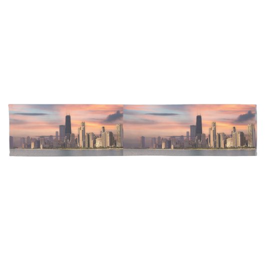 Chemin De Table Court Deep Sunset Chicago (Horizontal)