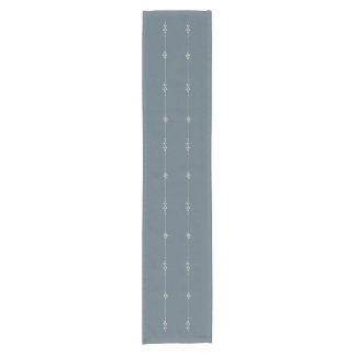 Chemin De Table Court Delicate Farmhouse Floral Table Runner Blue Neutra