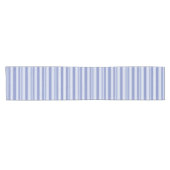 Chemin De Table Court Denim Bleu Rayé Moderne (Horizontal)