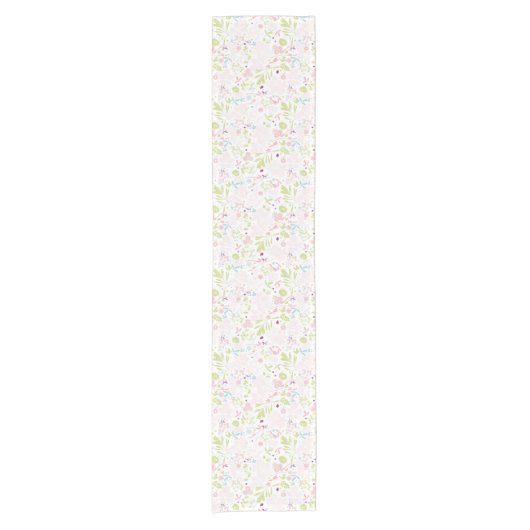 Chemin De Table Court déploiement de motif floral (Devant)