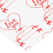 Chemin De Table Court Design de coeurs rouges créatifs (Coin)