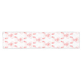 Chemin De Table Court Design de coeurs rouges créatifs (Horizontal)