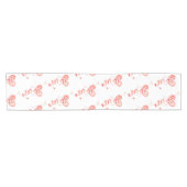 Chemin De Table Court Design de coeurs rouges créatifs (Horizontal)