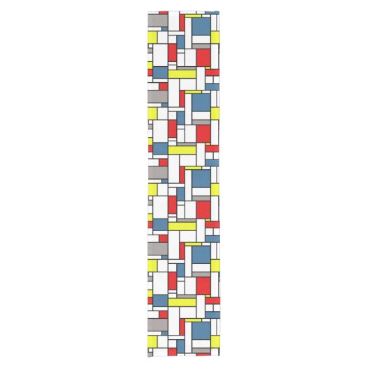 Chemin De Table Court Design de style mondrien (Devant)