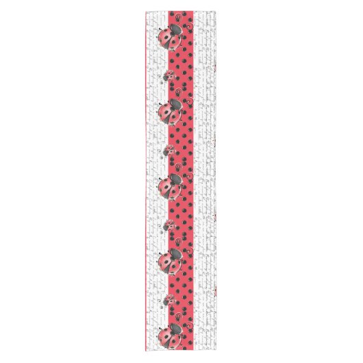 Chemin De Table Court Design Ladybug Ladybird (Devant)