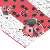Chemin De Table Court Design Ladybug Ladybird (Coin)