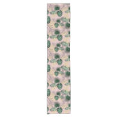 Chemin De Table Court Design moderne or tropical feuilles et doddles (Devant)