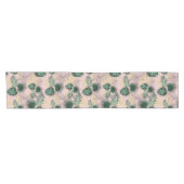 Chemin De Table Court Design moderne or tropical feuilles et doddles (Horizontal)
