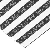 Chemin De Table Court Design rayé noir blanc (Coin)