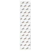 Chemin De Table Court dessin animé d'oiseau-kestrel américain (Devant)