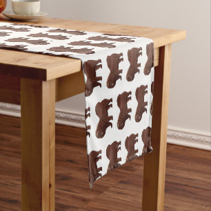 Chemin De Table Court dessin de Chien Tibétain Mastiff