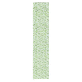 Chemin De Table Court Dessin feuillu vert menthe