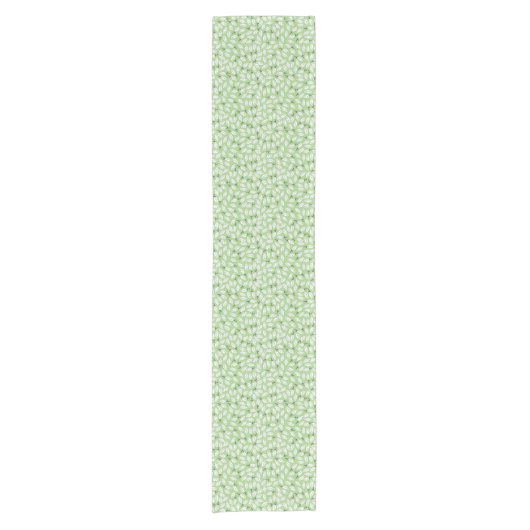 Chemin De Table Court Dessin feuillu vert menthe (Devant)