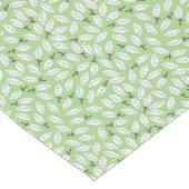 Chemin De Table Court Dessin feuillu vert menthe (Coin)