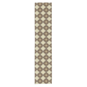 Chemin De Table Court Diamants beige et Rose