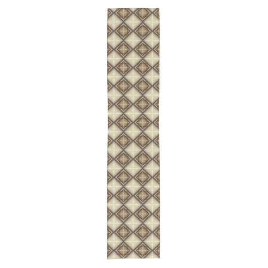 Chemin De Table Court Diamants Beige & Rose (Devant)