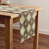 Chemin De Table Court Diamants Beige & Rose (In Situ)