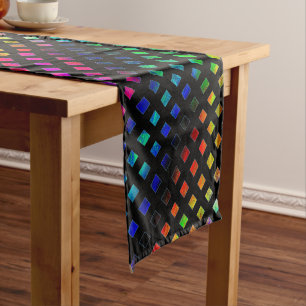 Chemin De Table Court Diamants colorés multi d'éblouissement