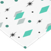 Chemin De Table Court Diamants de l'âge spatial Turquoise Blanc (Coin)