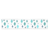 Chemin De Table Court Diamants moyens minimaux Turquoise (Horizontal)