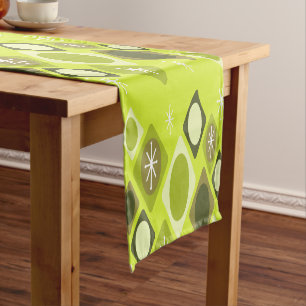 Chemin De Table Court Diamants Ovales Starburts Chartreuse