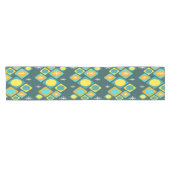 Chemin De Table Court Diamants Ovals Starburts Turquoise (Horizontal)